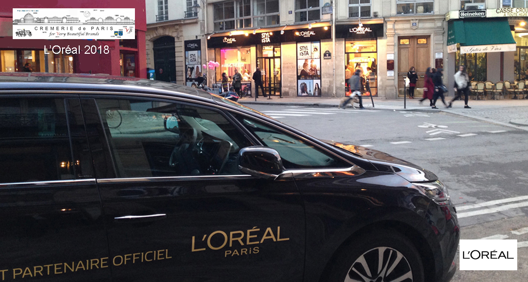 view on Cremerie N°1 decorated as a L'Oreal Pop Up Store