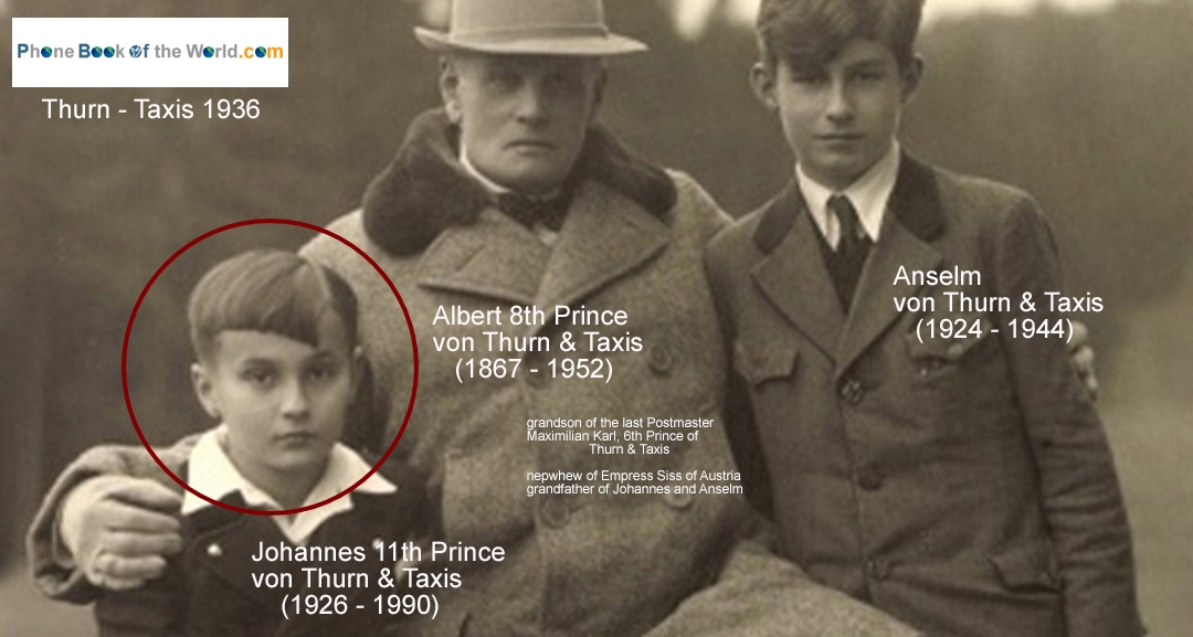 Albert and Johannes von Thurn &amp; Taxis