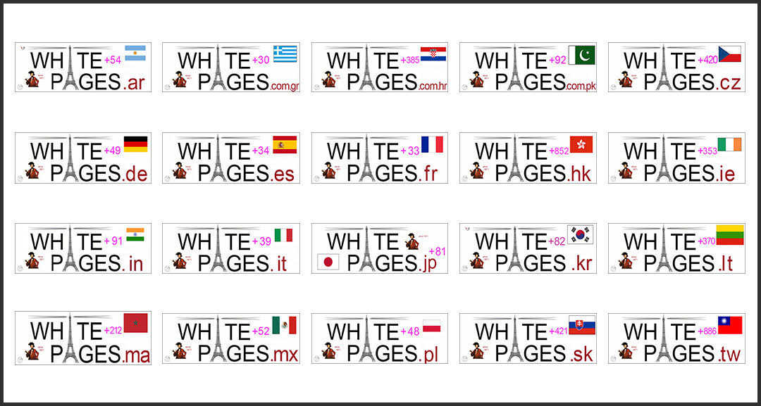White Pages Ifrom +50 countries invented at Cremerie de Paris Whitepages